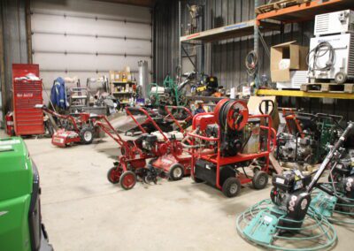 Rental Products Lined up at Clark's Supply Moose Jaw
